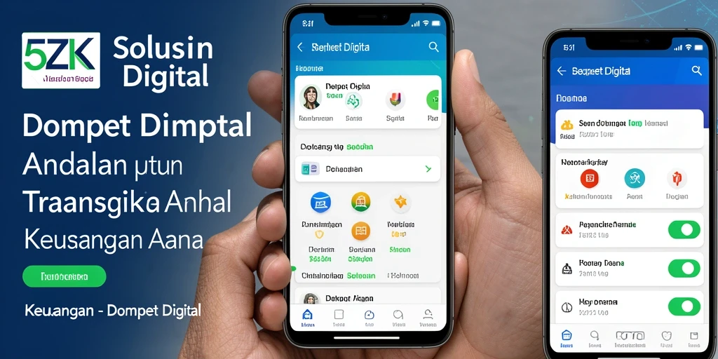 Antarmuka intuitif aplikasi Dompet Digital 5ZK