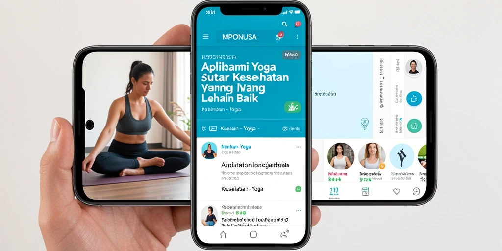 Antarmuka MPONUSA menampilkan sesi yoga yang mudah diakses.