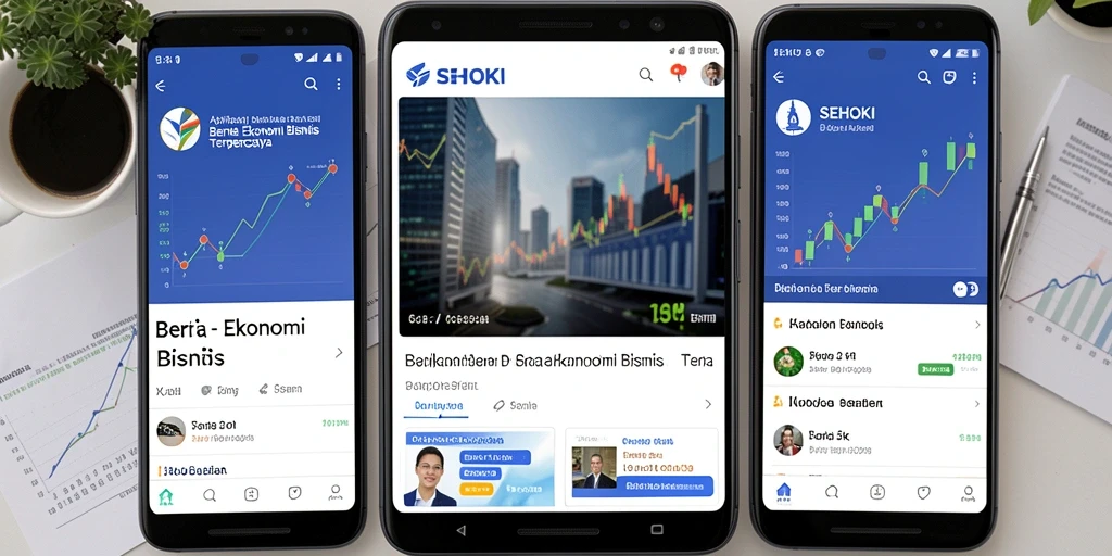 Antarmuka SEHOKI menampilkan berita ekonomi dan analisis bisnis terkini.