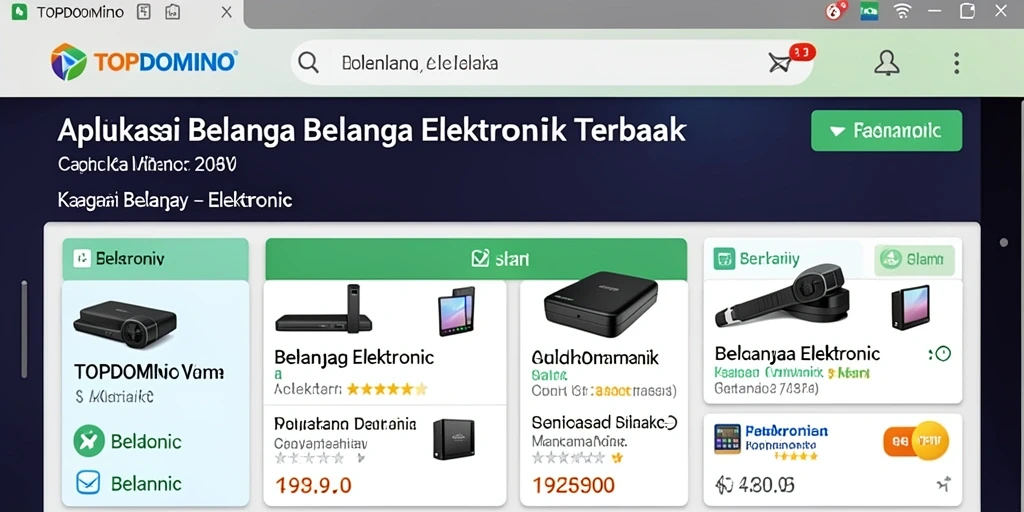 Tampilan antarmuka aplikasi TOPDOMINO yang menarik dan fungsional.